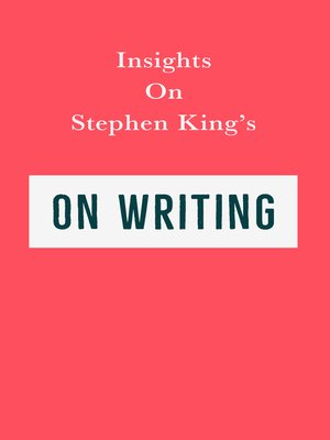 cover image of Insights on Stephen King's On Writing